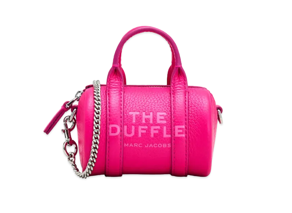 Marc Jacobs The Leather Nano Duffle Crossbody "Hot Pink"
