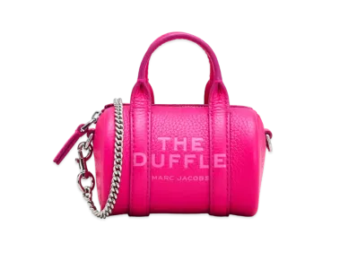 Marc Jacobs The Leather Nano Duffle Crossbody "Hot Pink"