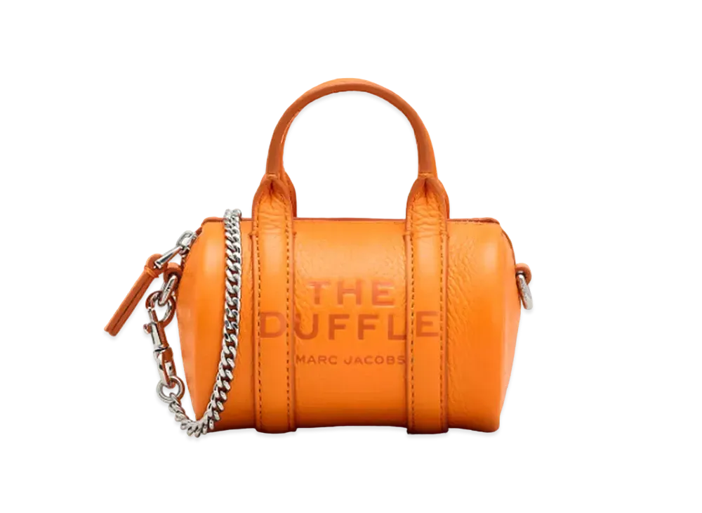 Marc Jacobs The Leather Nano Duffle Crossbody "Tangerine"