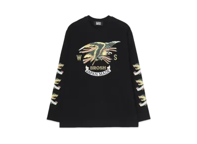 WILDSIDE Yohji Yamamoto x BROSH Long Sleeve T-Shirt (Tattoo) "Black"