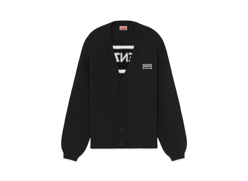 KENZO 'PARIS' Embroidery Cardigan "Black"