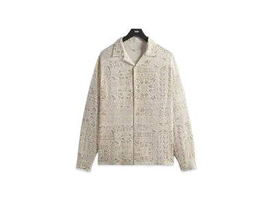 Kith Silk Lyocell Long Sleeve Thompson Camp Collar Shirt "Canvas"