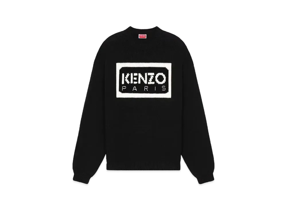 KENZO 'PARIS' Embroidery Two-Tone Jumper "Black"