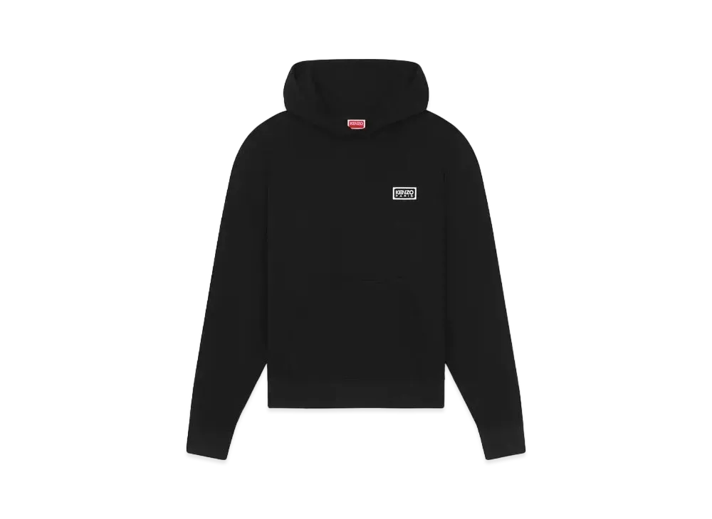 KENZO 'PARIS' Two-Tone Embroidery Hoodie "Black"