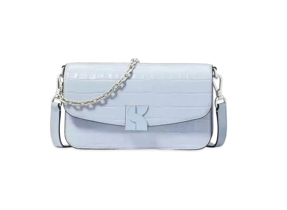 kate spade Dakota Croco Emboss Medium Convertible Shoulder Bag "North Star"