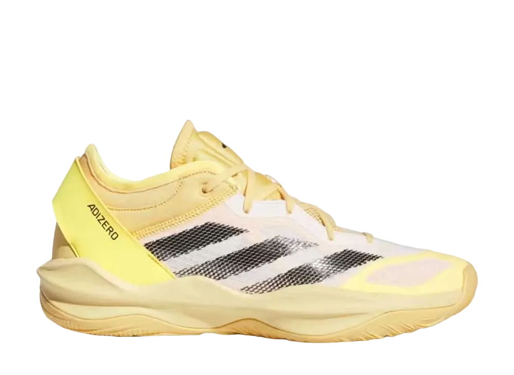 アディダス アディゼロ シークレット 2.0 ロー バスケットボール "セミスパーク/コアブラック/クラウドホワイト"