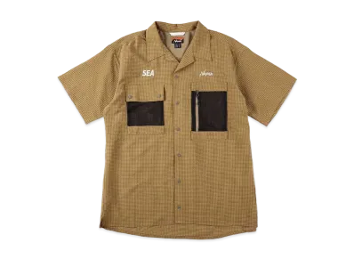 WIND AND SEA x NANGA H/S Open Collar Shirt "Beige"