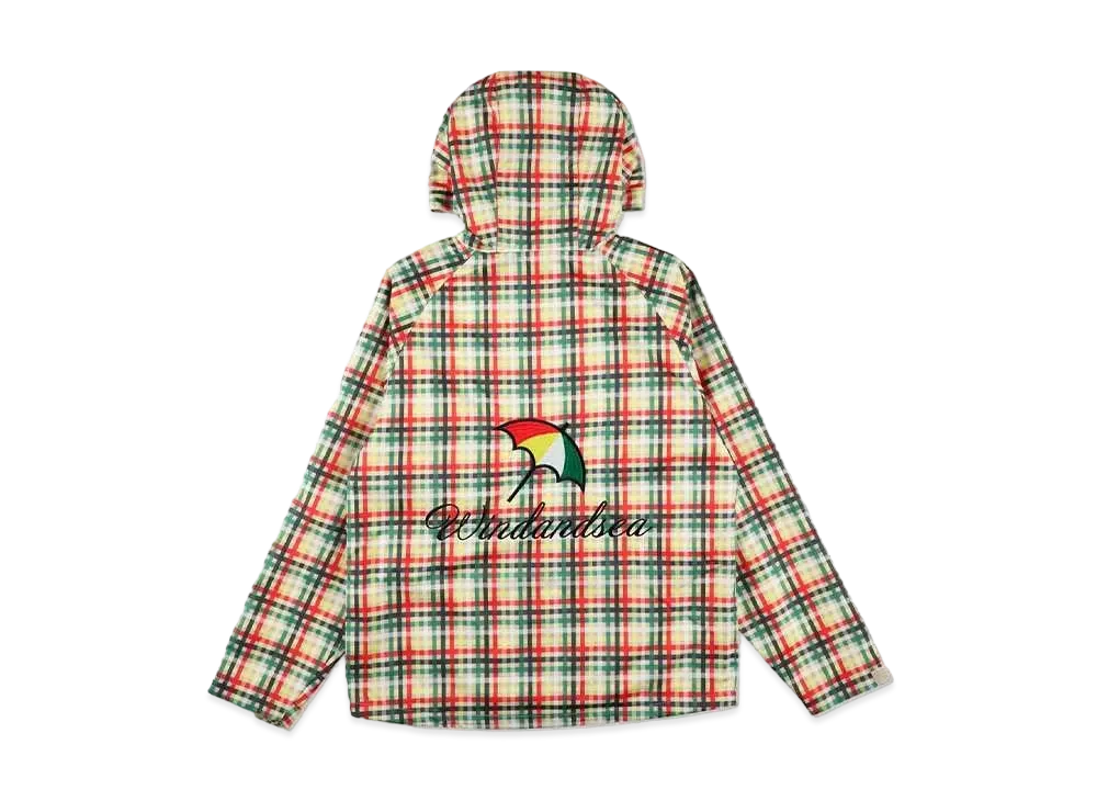 ウィンダンシー x アーノルド パーマー AP チェック ナイロン ジャケット "ベージュ"