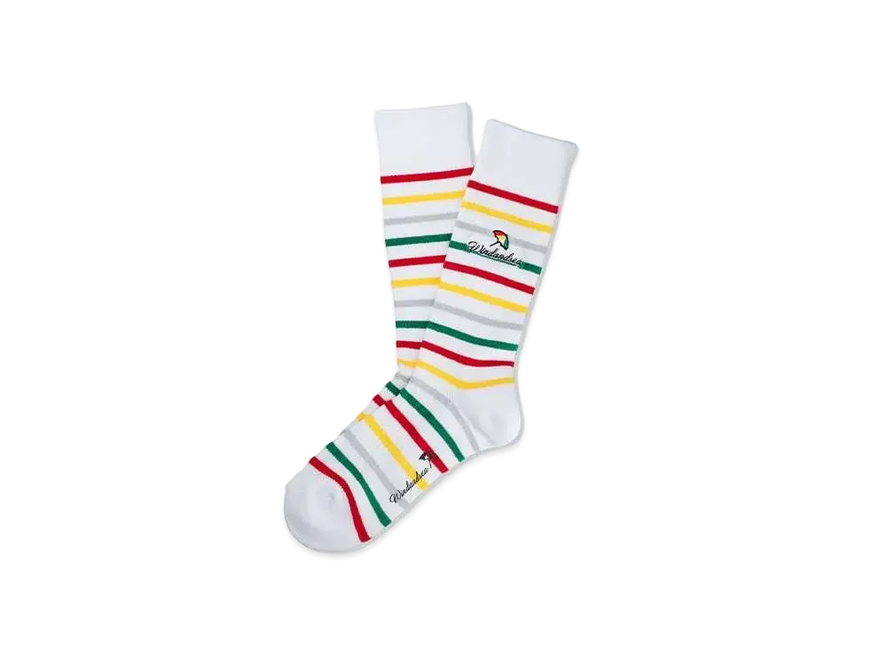 WIND AND SEA x ARNOLD PALMER Multi Border Socks "White"
