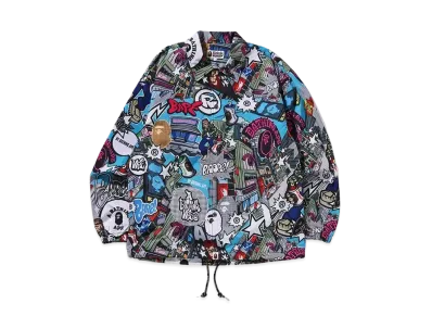A BATHING APE Comic Art Coach Jacket "Multi"