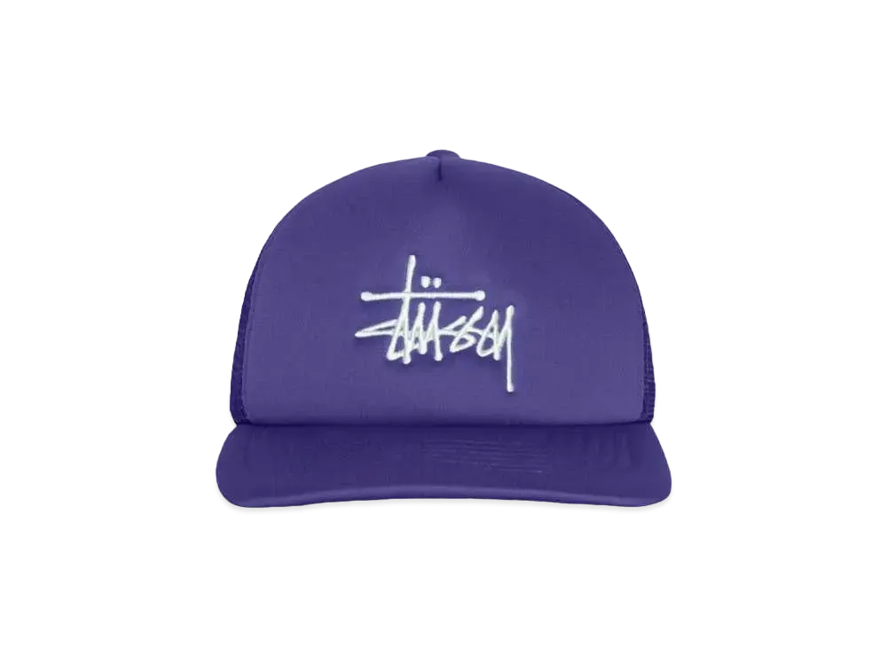 Stussy Trucker Big Basic Snapback "Deep Violet"