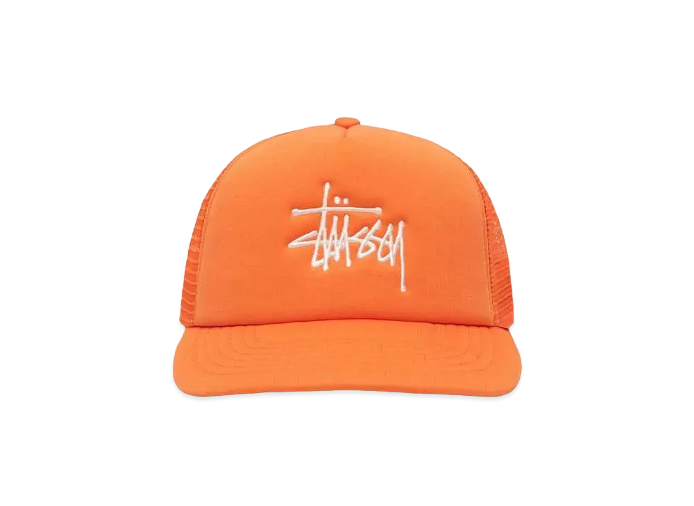 Stussy Trucker Big Basic Snapback "Orange"