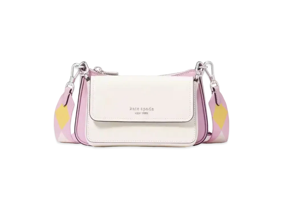 kate spade Double Up Color Blocked Crossbody "Parchment Multi"