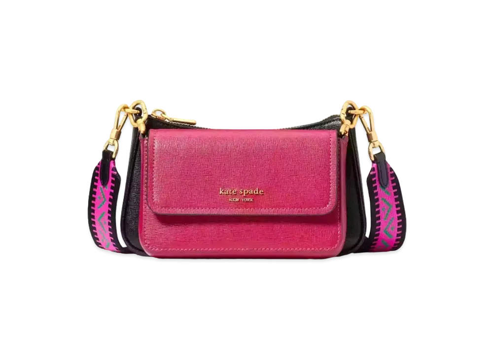 kate spade Double Up Color Blocked Crossbody "Renaissance Rose Multi"