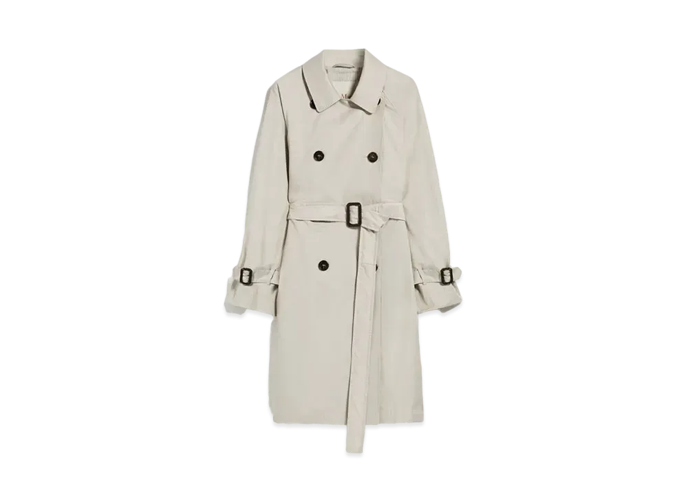 Max Mara Tea Trench Cotton Blend Trench Coat "Ecru"