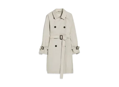 Max Mara Tea Trench Cotton Blend Trench Coat "Ecru"