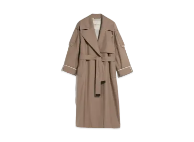 Max Mara U Trench Cotton Blend Oversized Trench Coat "Caramel"