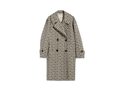 Max Mara Jack Technical Cotton Jacquard Trench Coat "Sand"
