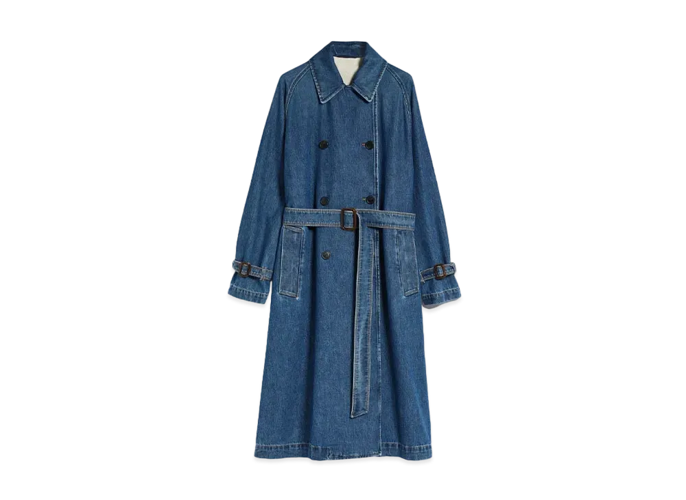 Max Mara Blazy Denim Trench Coat "Navy"