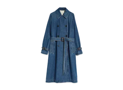 Max Mara Blazy Denim Trench Coat "Navy"