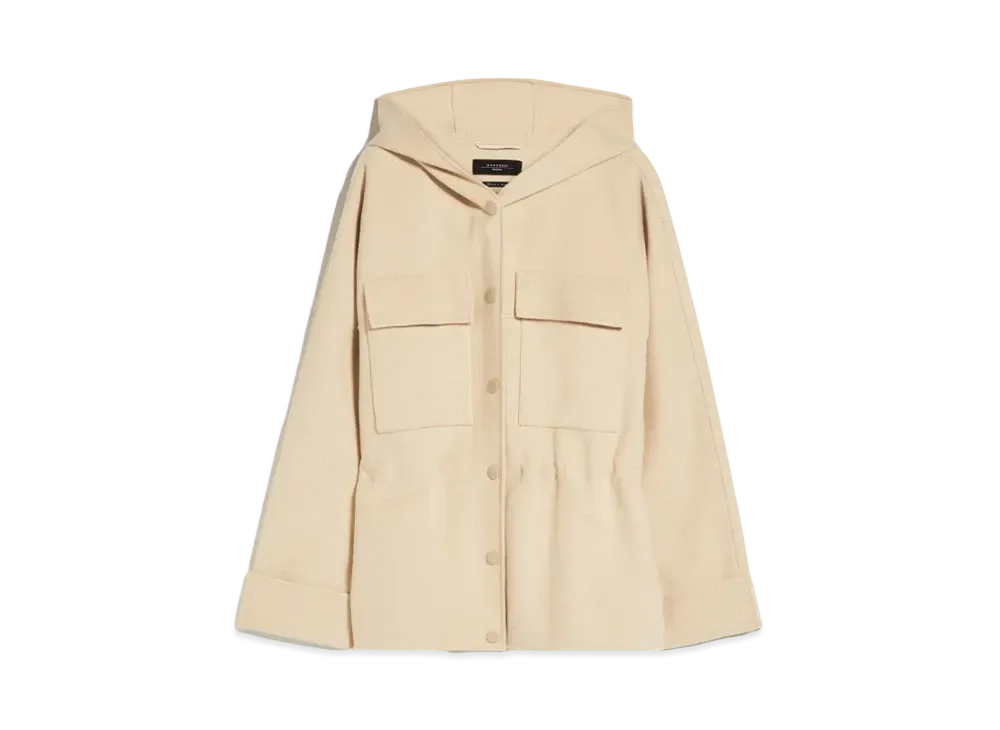 Max Mara Rango Wool Hooded Parka "Sand"