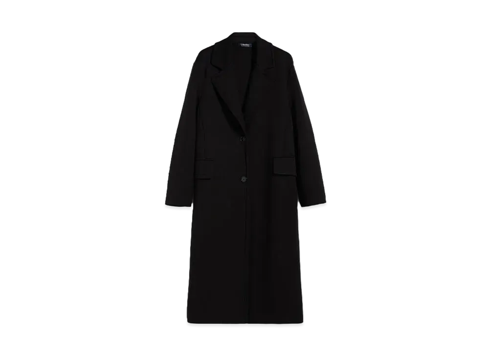 Max Mara Radice Double Viscose Jersey Coat "Black"