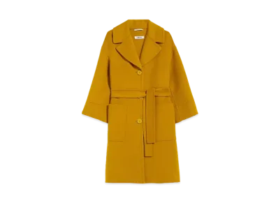 Max Mara Marita Pocket Detail Wool Coat "Ocher"