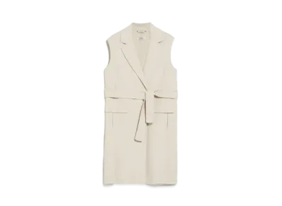 Max Mara Beau Pure Wool Long Gilet "Vanilla"