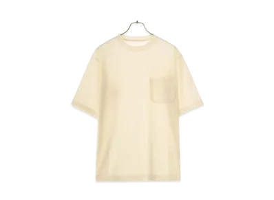 COMOLI Summer Wool Short Sleeve T-shirt "Ecru"