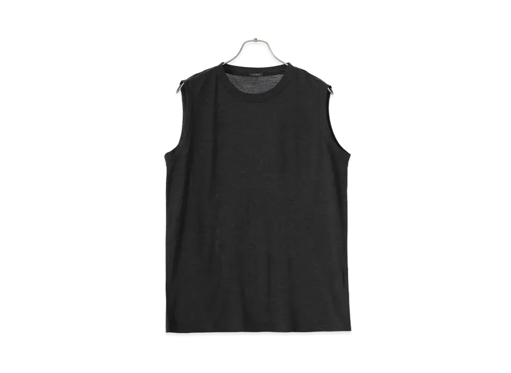 COMOLI Summer Wool Sleeveless "Charcoal"