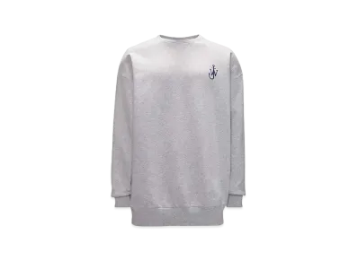 JW ANDERSON Anchor Embroidery Back Print Sweatshirt "Grey Melange"