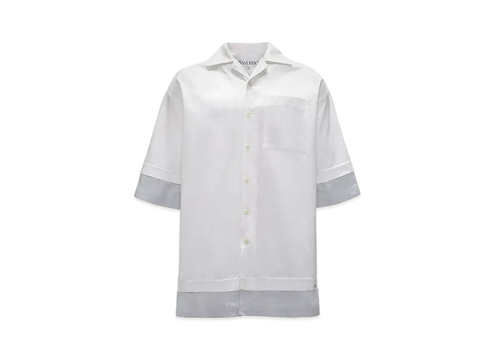 JW ANDERSON Double Layer Short Sleeve Shirt "White"