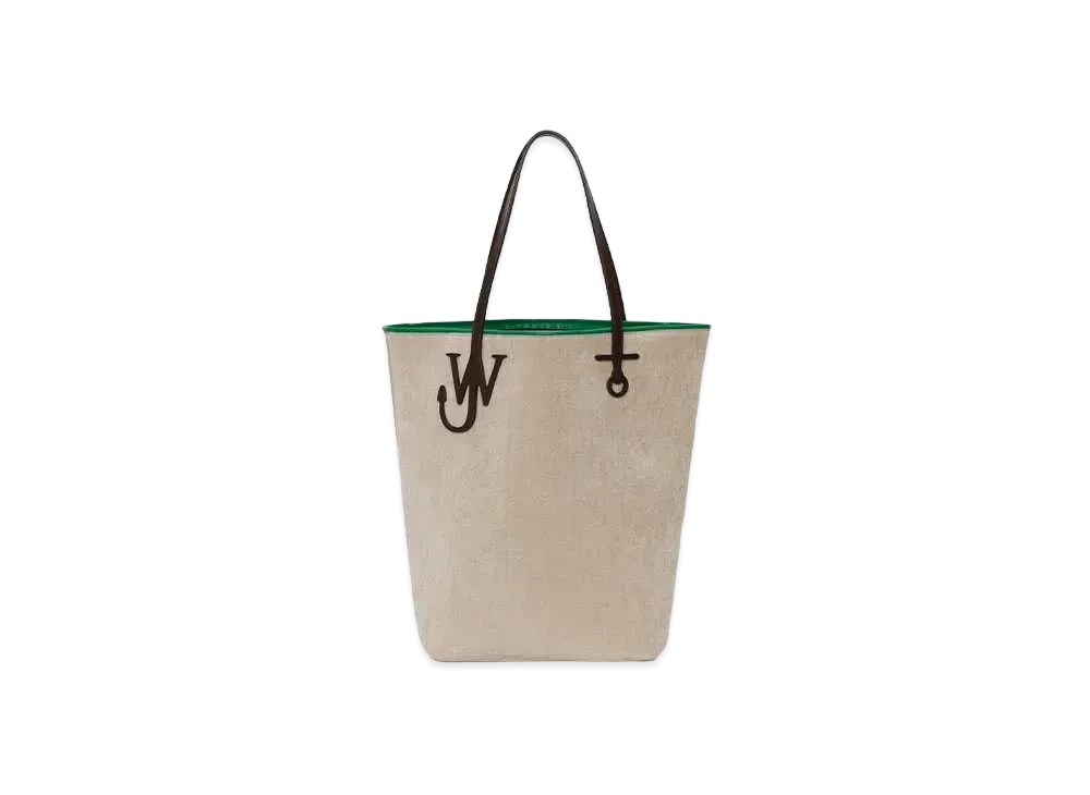 JW ANDERSON Tall Anchor Chenille Tote Bag "Beige"