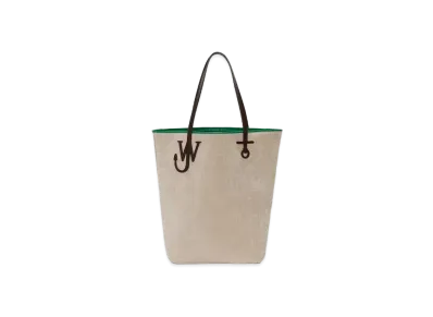 JW ANDERSON Tall Anchor Chenille Tote Bag "Beige"