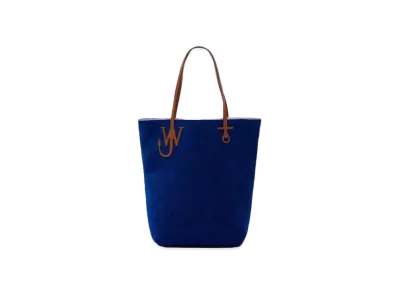 JW ANDERSON Tall Anchor Chenille Tote Bag "Blue"