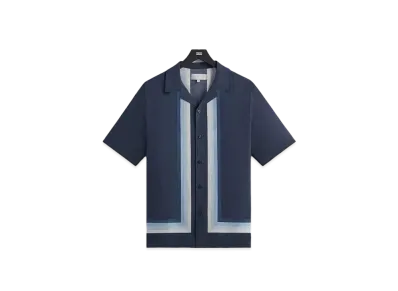 Kith Border Stripe Thompson Camp Collar Shirt "Nocturnal"