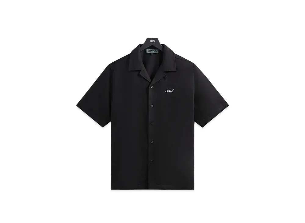 Kith Silk Cotton Thompson Camp Collar Shirt "Black"
