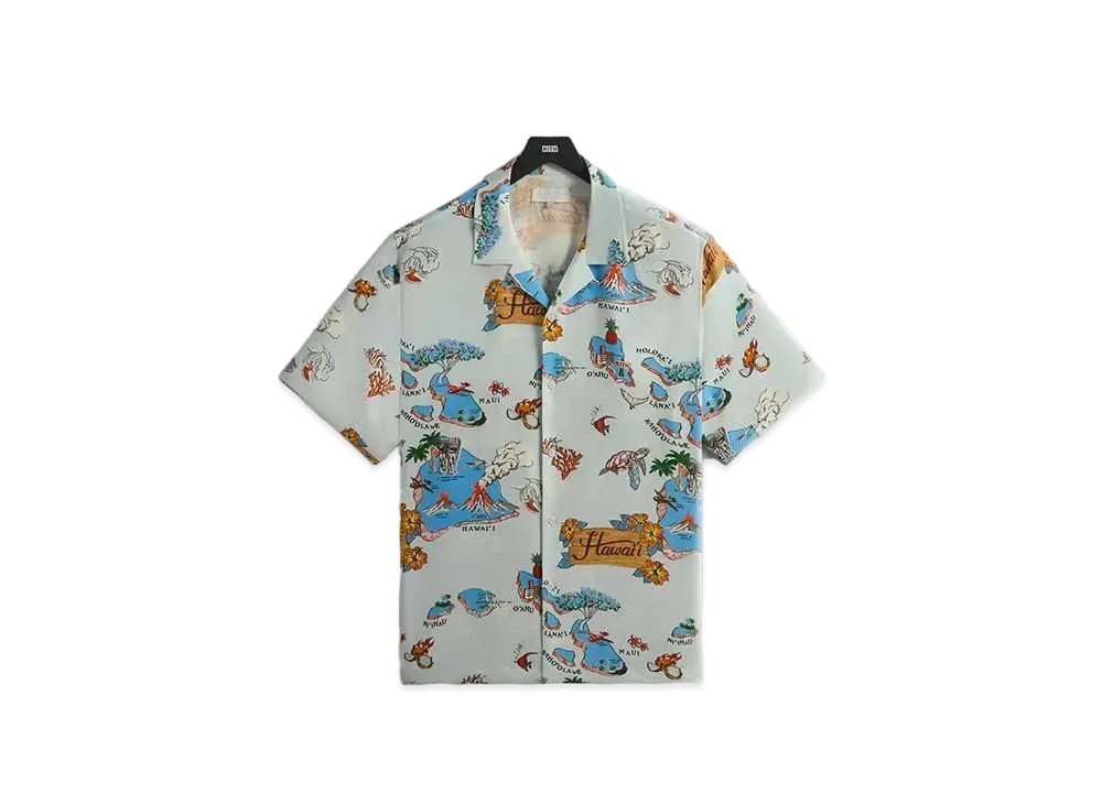 Kith Hawaii Thompson Camp Collar Shirt "Oyster"