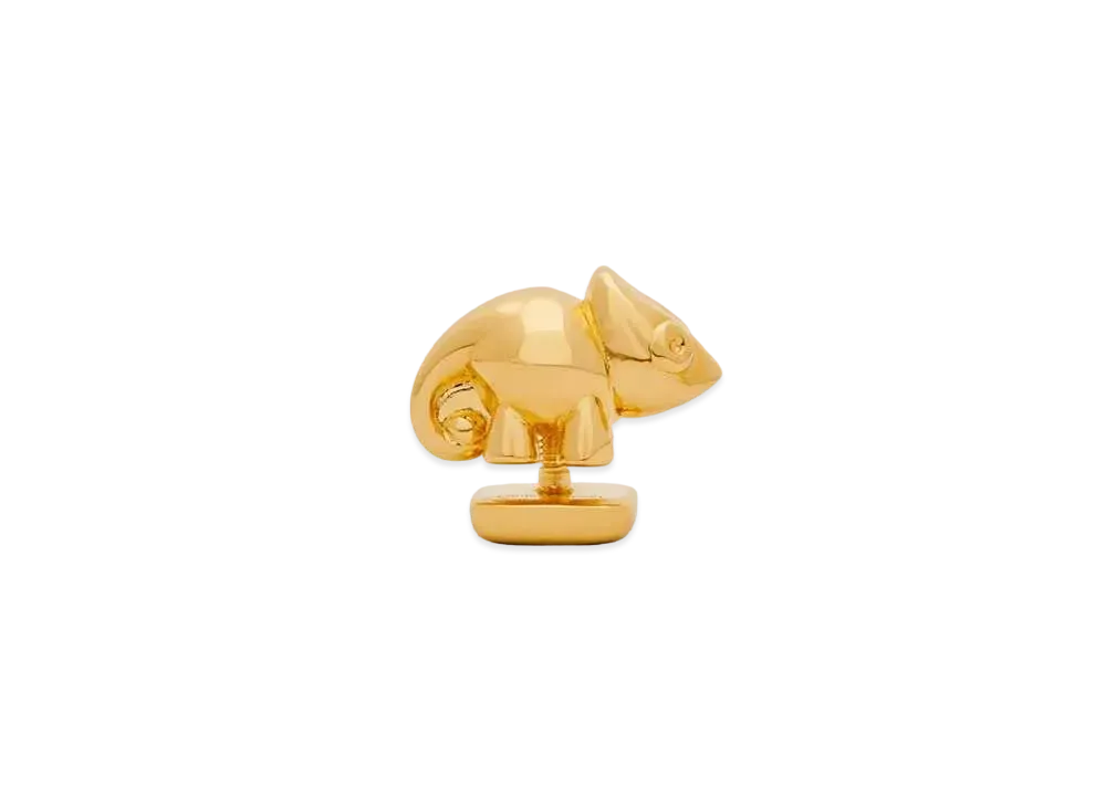 LOEWE Chameleon Pin In Brass "Gold"