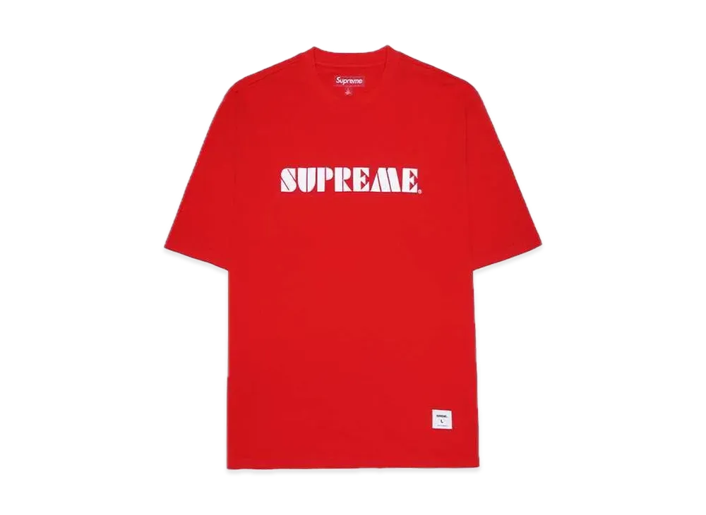 Supreme Stencil Embroidered S/S Top "Red"
