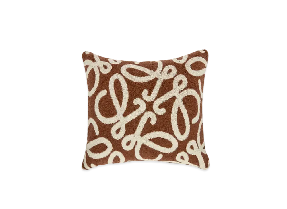 LOEWE Cushion In Cotton "Brown/Beige"