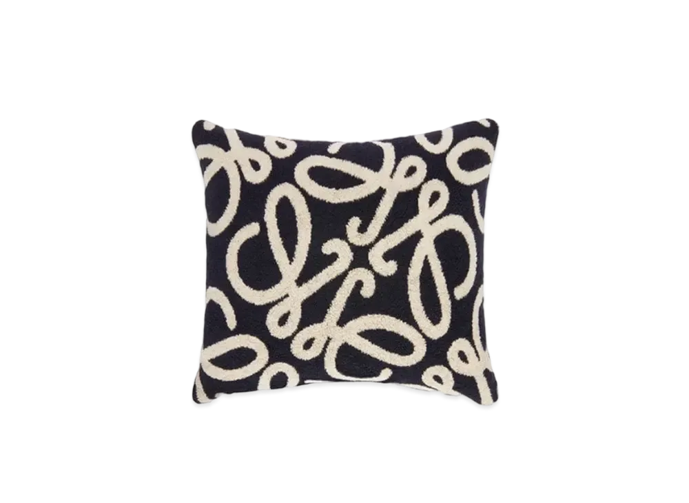 LOEWE Cushion In Cotton "Navy Blue/Beige"