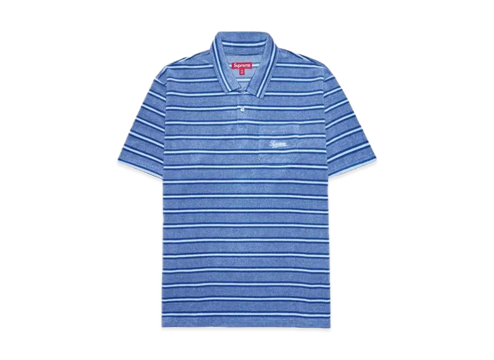 Supreme Stripe Terry S/S Polo "Royal"