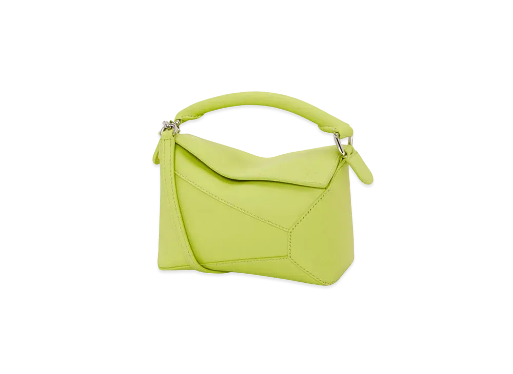 LOEWE Mini Puzzle Bag In Classic Calfskin "Anise"