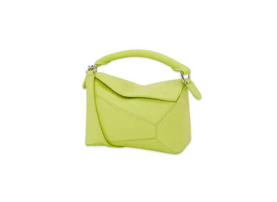 LOEWE Mini Puzzle Bag In Classic Calfskin "Anise"