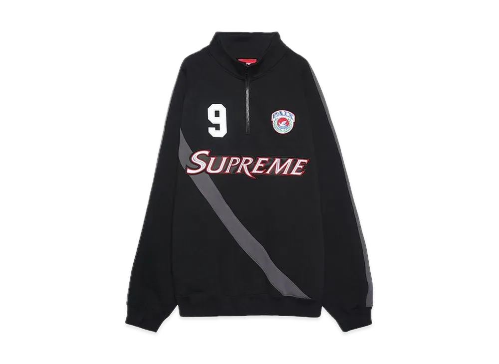 Supreme Equipe Half Zip Sweatshirt "Black"
