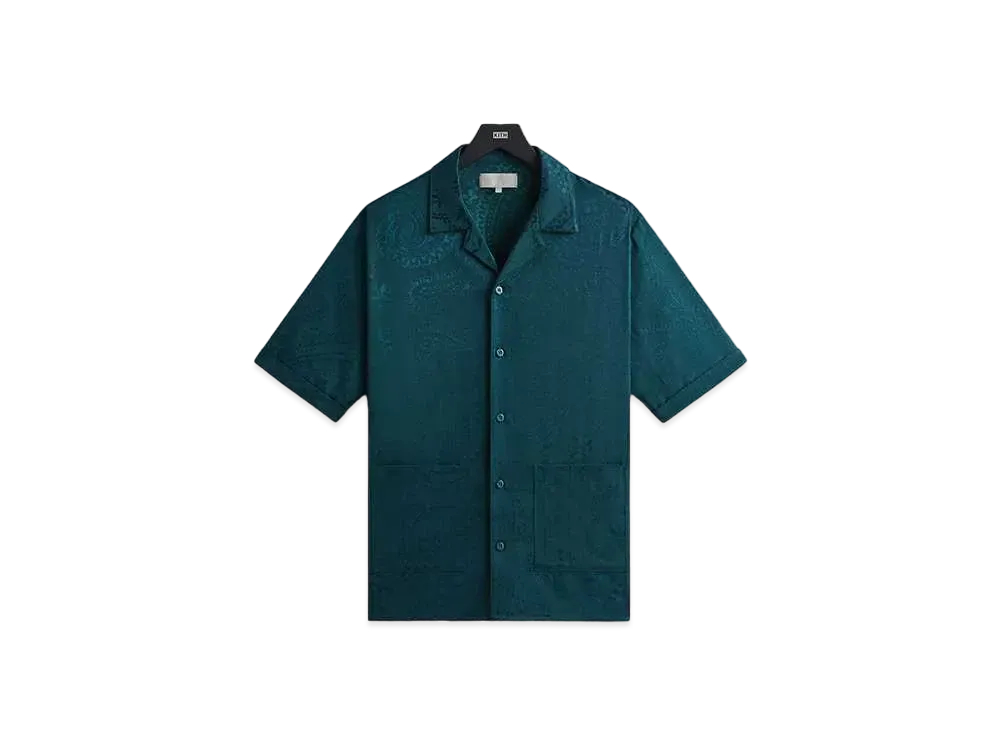 Kith Jacquard Faille Short Sleeve Reade Shirt "Chronicle"