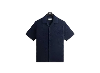 Kith Wavy Monogram Towel Terry Thompson Shirt "Nocturnal"