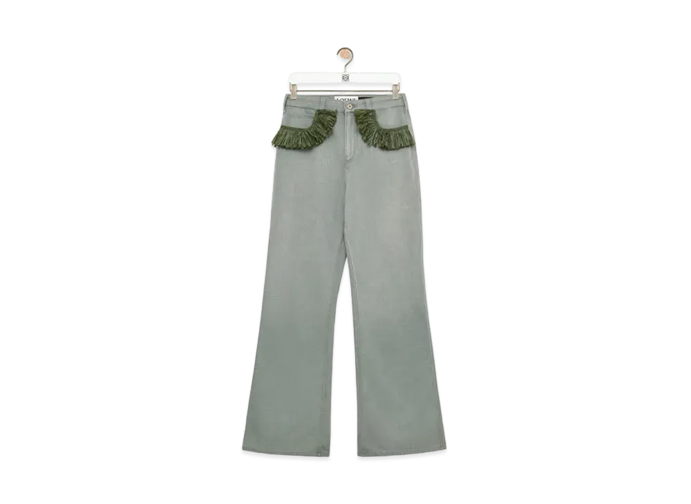 LOEWE Bootleg Jeans In Denim "Khaki Green"