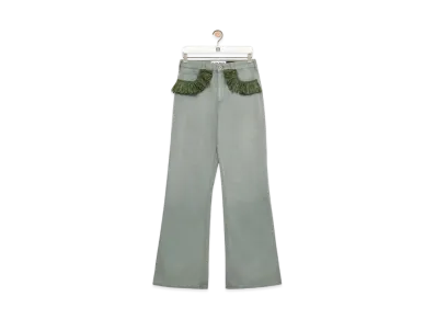 LOEWE Bootleg Jeans In Denim "Khaki Green"